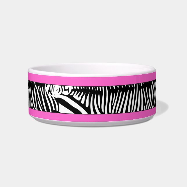 Zebra Huid - Aangepast keukdekblad voor Bowl roze  Voerbakje (Rechts)