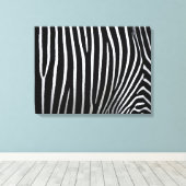 Zebra huid canvas afdruk (Insitu (Houten vloer))