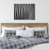 Zebra huid canvas afdruk (Insitu (Slaapkamer))
