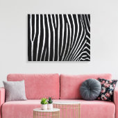 Zebra huid canvas afdruk (Insitu (Woonkamer))