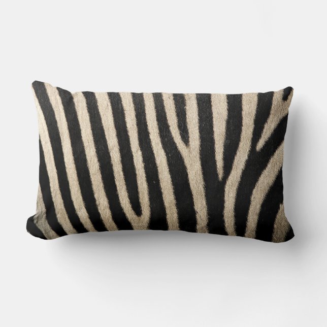 Zebra Huid Collectie Lumbaal Gooi Kussen (Voorkant)