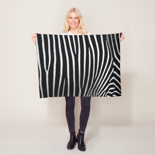 Zebra huid fleece deken (In situ)