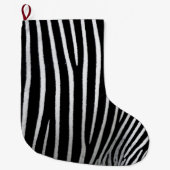 Zebra huid grote kerstsok (Voorkant)