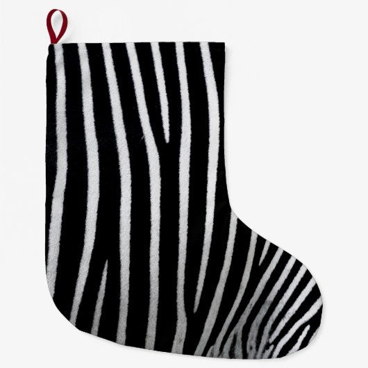 Zebra huid grote kerstsok (Voorkant)