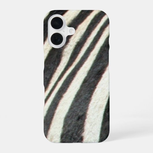 zebra huid iPhone 16 hoesje (Achterkant)