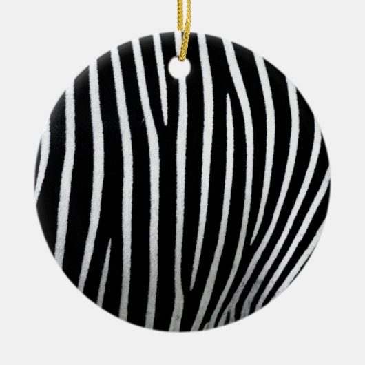 Zebra huid keramisch ornament (Voorkant)
