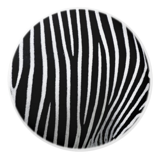 Zebra huid keramische knop (Voorkant)