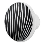 Zebra huid keramische knop (Rechts)