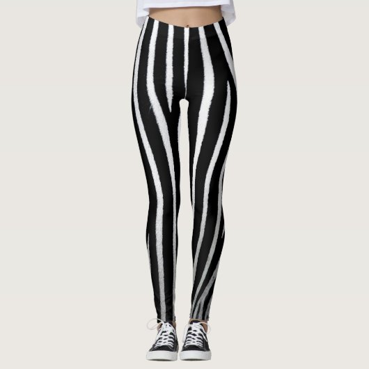 Zebra huid leggings (Voorkant)