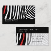 Zebra Huid Modern Cool Style Visitekaartje (Voorkant / Achterkant)