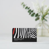Zebra Huid Modern Cool Style Visitekaartje (Staand voorkant)