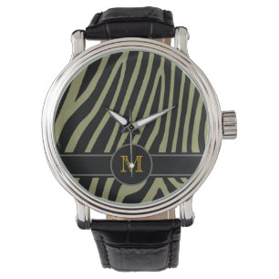 zebra huid om initiaal toe te voegen horloge