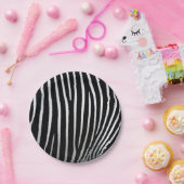 Zebra huid papieren bordje (Feest)