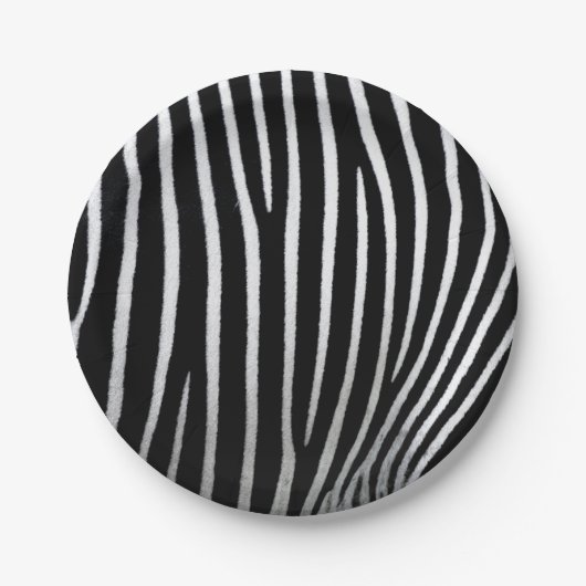Zebra huid papieren bordje (Voorkant)
