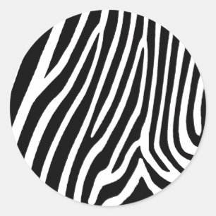 zebra huid, patronen ronde sticker
