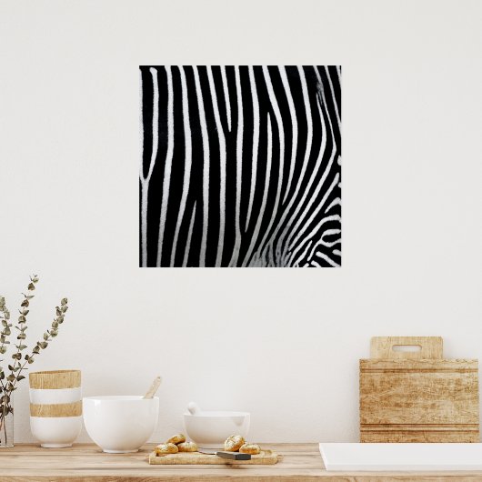 Zebra huid poster (Keuken)