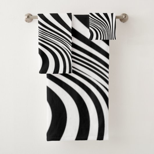 Zebra Huid Print Textuur Patroon Bad Handdoek (Insitu)