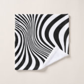 Zebra Huid Print Textuur Patroon Bad Handdoek (Wasdoekje)