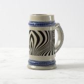 Zebra Huid Print Textuur Patroon Bierpul (Voorkant rechts)