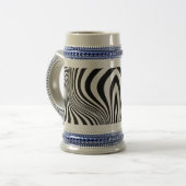 Zebra Huid Print Textuur Patroon Bierpul (Voorkant links)