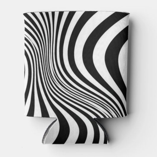 Zebra Huid Print Textuur Patroon Blikjeskoeler (Voorkant)