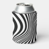 Zebra Huid Print Textuur Patroon Blikjeskoeler (Blikje Achterkant)