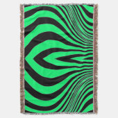 Zebra Huid Print Textuur Patroon Deken (Voorkant Verticaal)