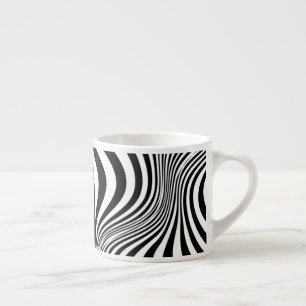 Zebra Huid Print Textuur Patroon Espresso Kop