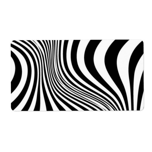 Zebra Huid Print Textuur Patroon Etiket (Voorkant)