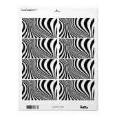 Zebra Huid Print Textuur Patroon Etiket (Full Sheet)