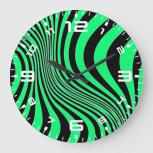 Zebra Huid Print Textuur Patroon Grote Klok