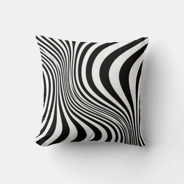 Zebra Huid Print Textuur Patroon Kussen (Voorkant)