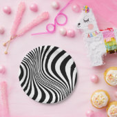 Zebra Huid Print Textuur Patroon Papieren Bordje (Feest)