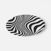 Zebra Huid Print Textuur Patroon Papieren Bordje (Gekanteld)