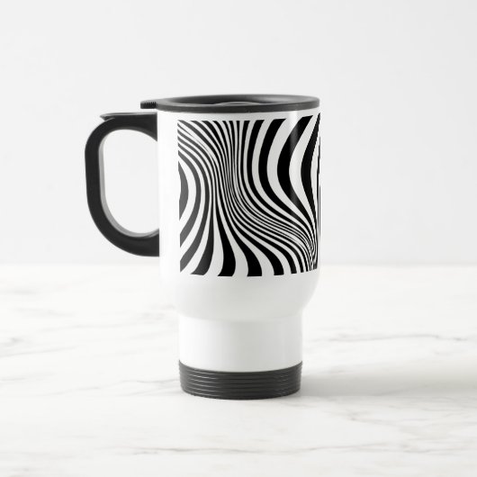 Zebra Huid Print Textuur Patroon Reisbeker (Links)