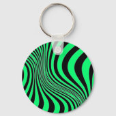Zebra Huid Print Textuur Patroon Sleutelhanger (Achterkant)