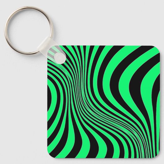 Zebra Huid Print Textuur Patroon Sleutelhanger (Voorkant)