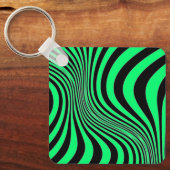Zebra Huid Print Textuur Patroon Sleutelhanger (Voorkant)