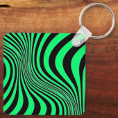 Zebra Huid Print Textuur Patroon Sleutelhanger (Achterkant)
