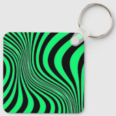 Zebra Huid Print Textuur Patroon Sleutelhanger (Achterkant)