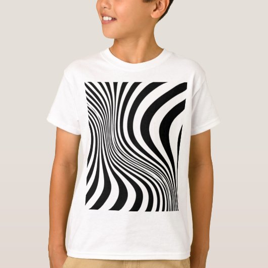 Zebra Huid Print Textuur Patroon T-shirt (Voorkant)