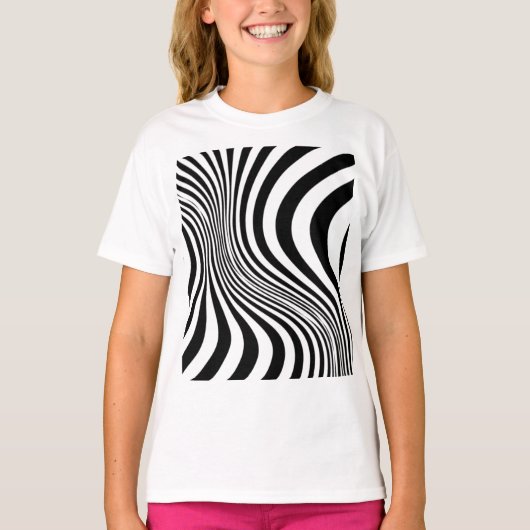 Zebra Huid Print Textuur Patroon T-shirt (Voorkant)