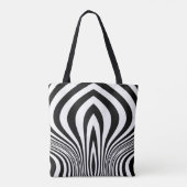 Zebra Huid Print Textuur Patroon Tote Bag (Achterkant)