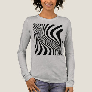 Zebra Huid Print Textuur Patroon Tri-Blend Shirt