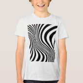 Zebra Huid Print Textuur Patroon Tri-Blend Shirt (Voorkant)