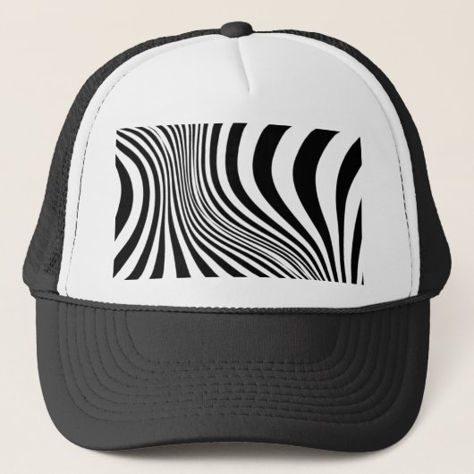 Zebra Huid Print Textuur Patroon Trucker Pet (Voorkant)