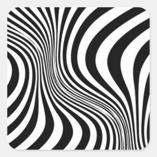 Zebra Huid Print Textuur Patroon Vierkante Sticker