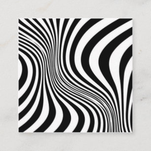 Zebra Huid Print Textuur Patroon Vierkante Visitekaartje