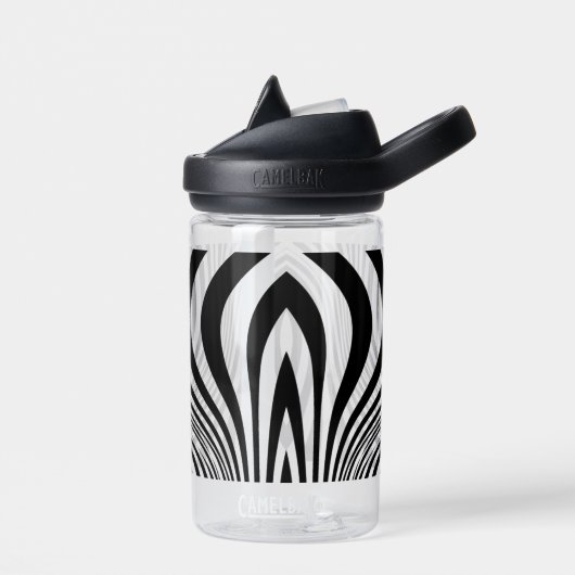 Zebra Huid Print Textuur Patroon Waterfles (Links)