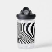 Zebra Huid Print Textuur Patroon Waterfles (Voorkant)